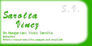 sarolta vincz business card